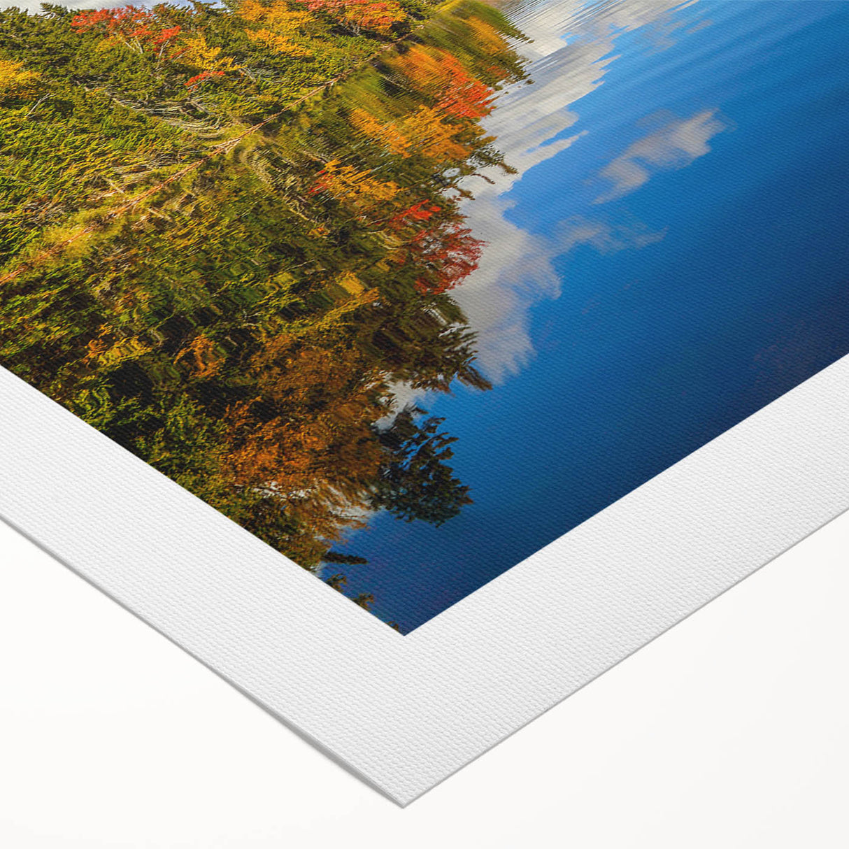 Art deco poster of Quebec scenery in muted earth tones on rolled canvas, suitable for dining room wall art.