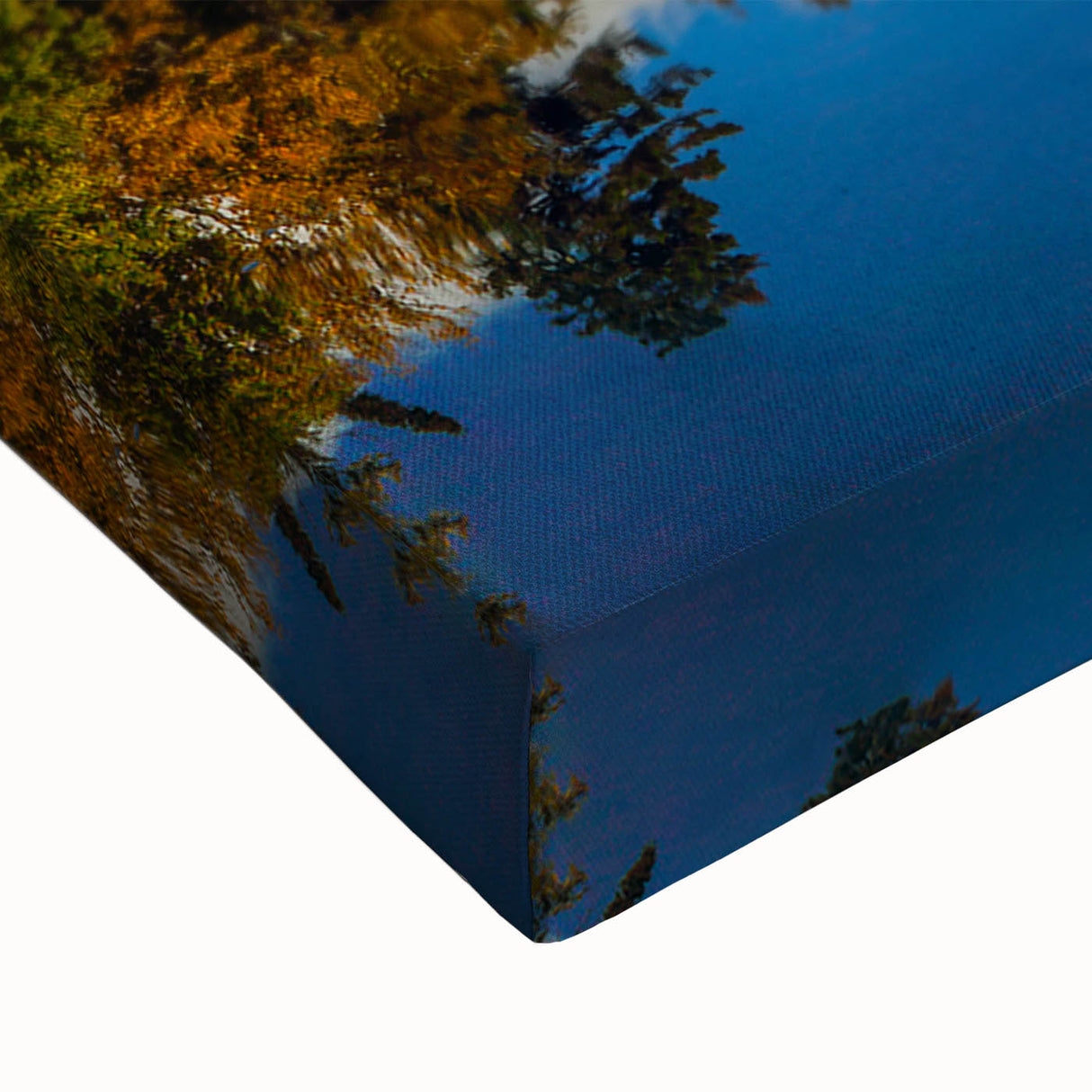 Black and white landscape art painting of Quebec scenery on large stretched canvas, suitable for bedroom wall decor.