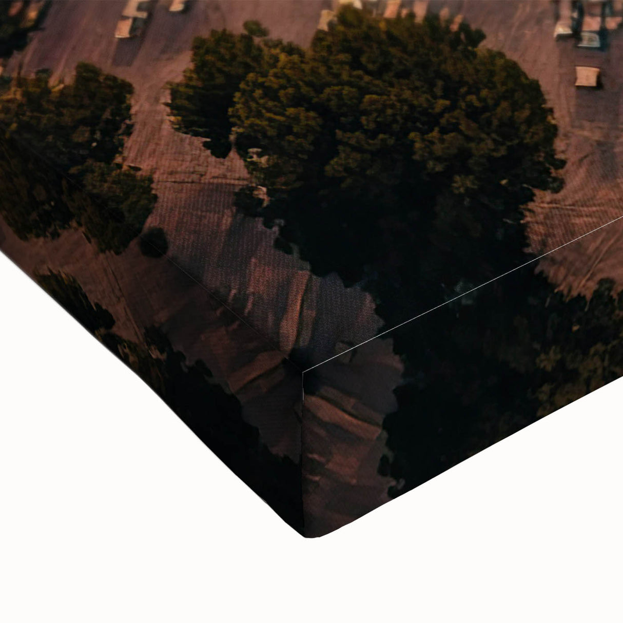 Black and white landscape art painting of Antigua on stretched canvas, ideal for bedroom wall art.