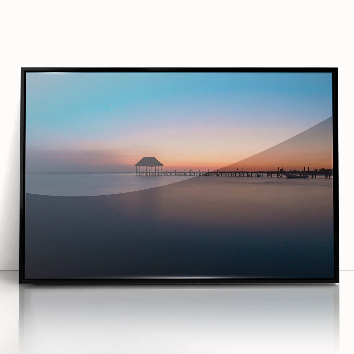 Large abstract wall art depicting a vibrant Oaxaca scenery.