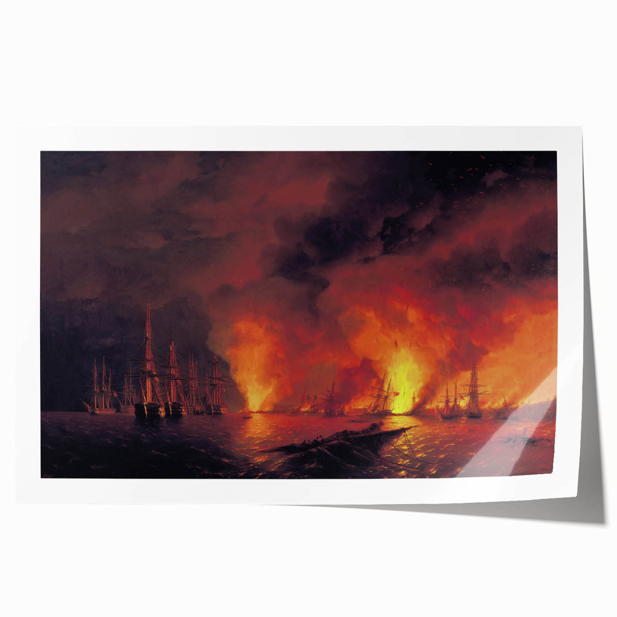 Famous Romantic Era Art - The Battle of Sinop Canvas Print