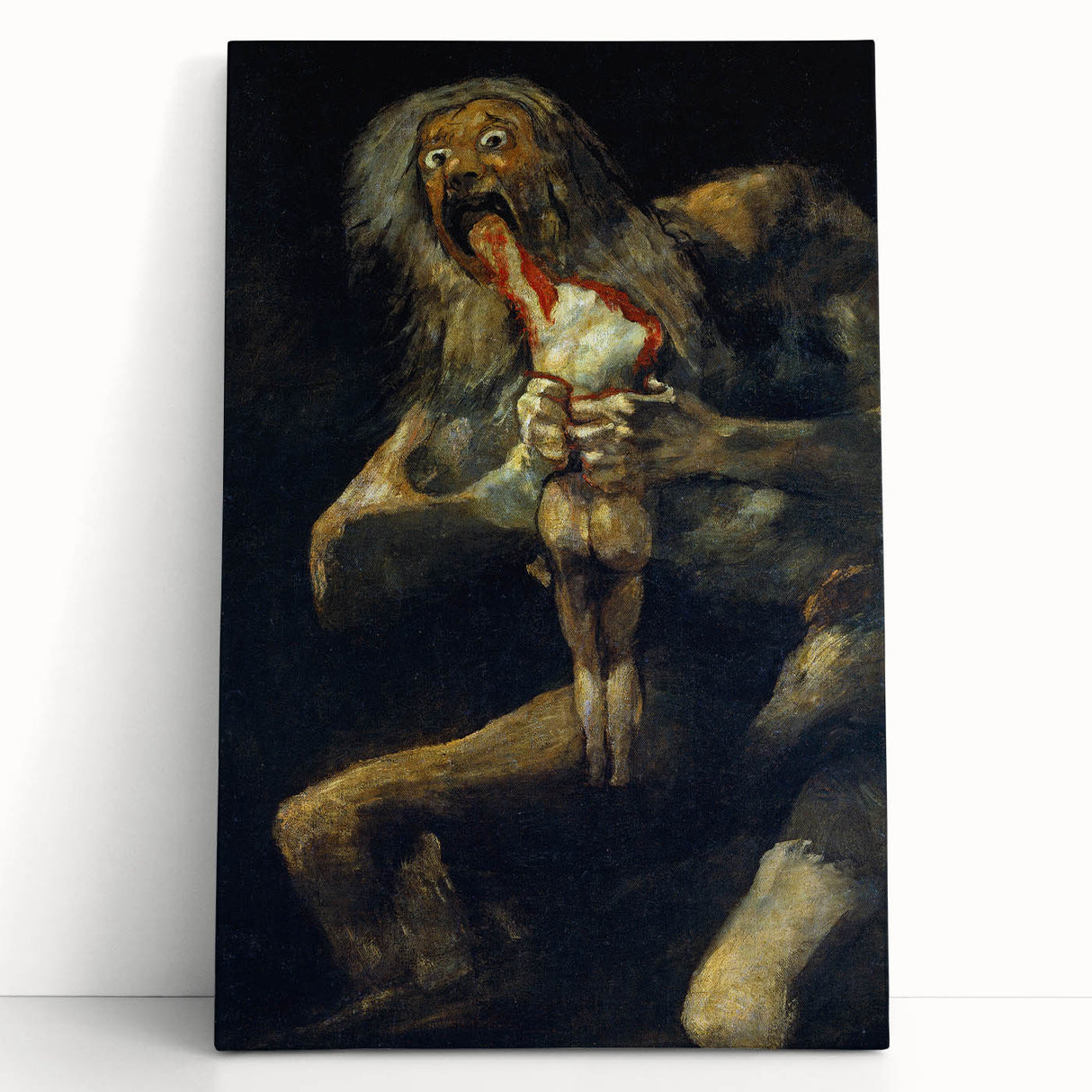 Famous Romantic Era Art - Goya's Saturn Devouring His Son Canvas Art