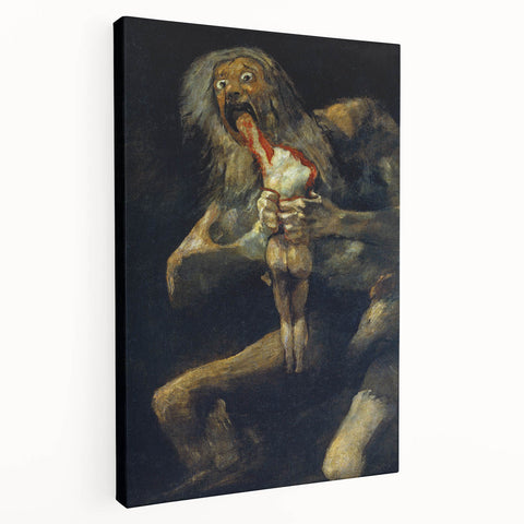Famous Romantic Era Art - Goya's Saturn Devouring His Son Canvas Art