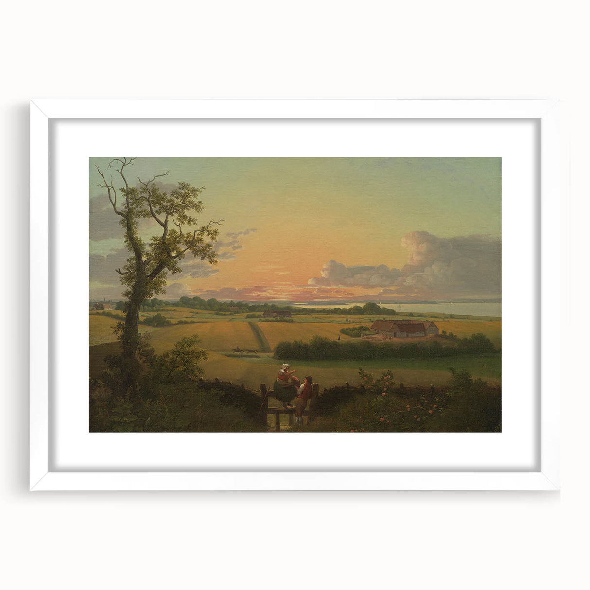 Classic Romantic Paintings - Danish Landscape with Stone Canvas Art