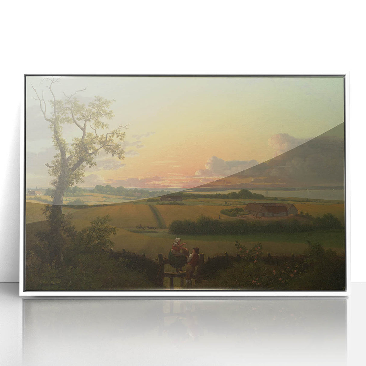 Classic Romantic Paintings - Danish Landscape with Stone Canvas Art