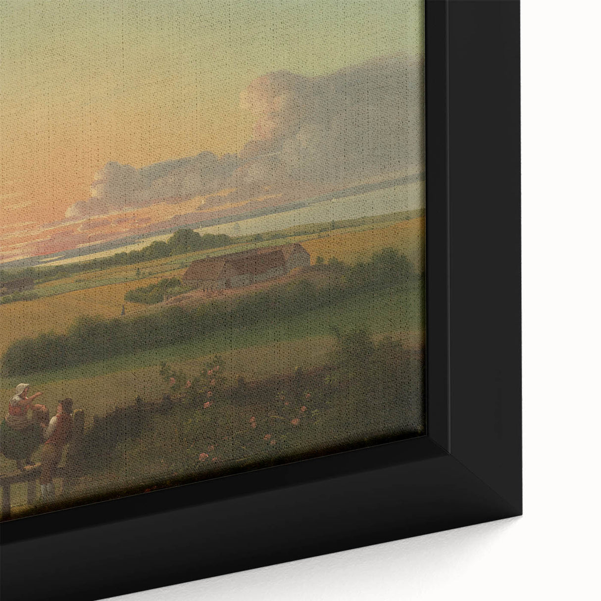 Classic Romantic Paintings - Danish Landscape with Stone Canvas Art