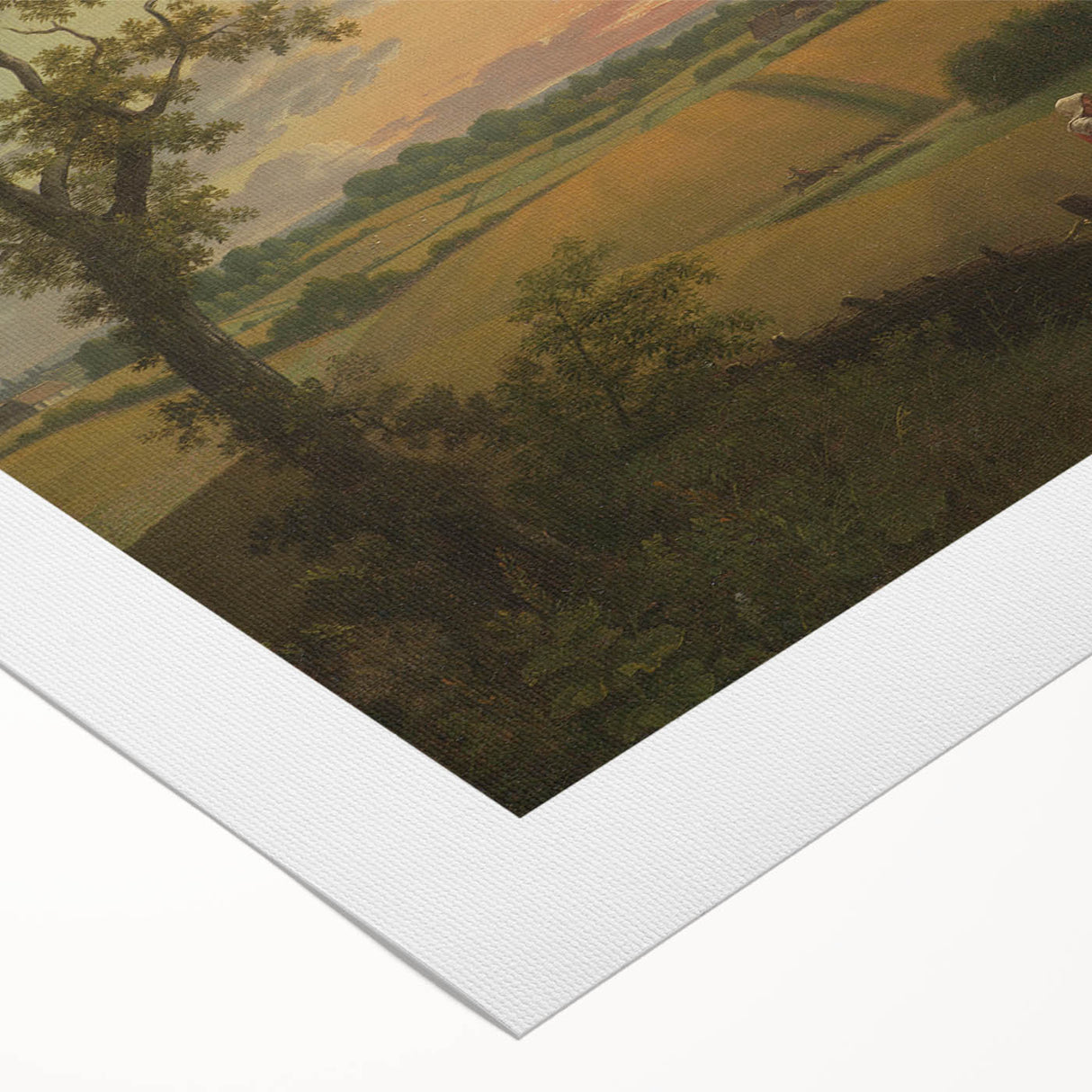Classic Romantic Paintings - Danish Landscape with Stone Canvas Art