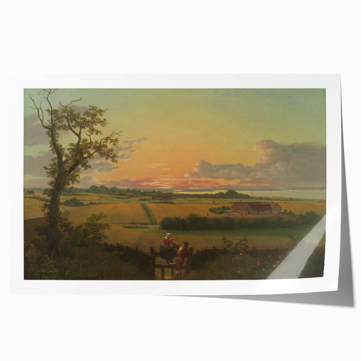 Classic Romantic Paintings - Danish Landscape with Stone Canvas Art