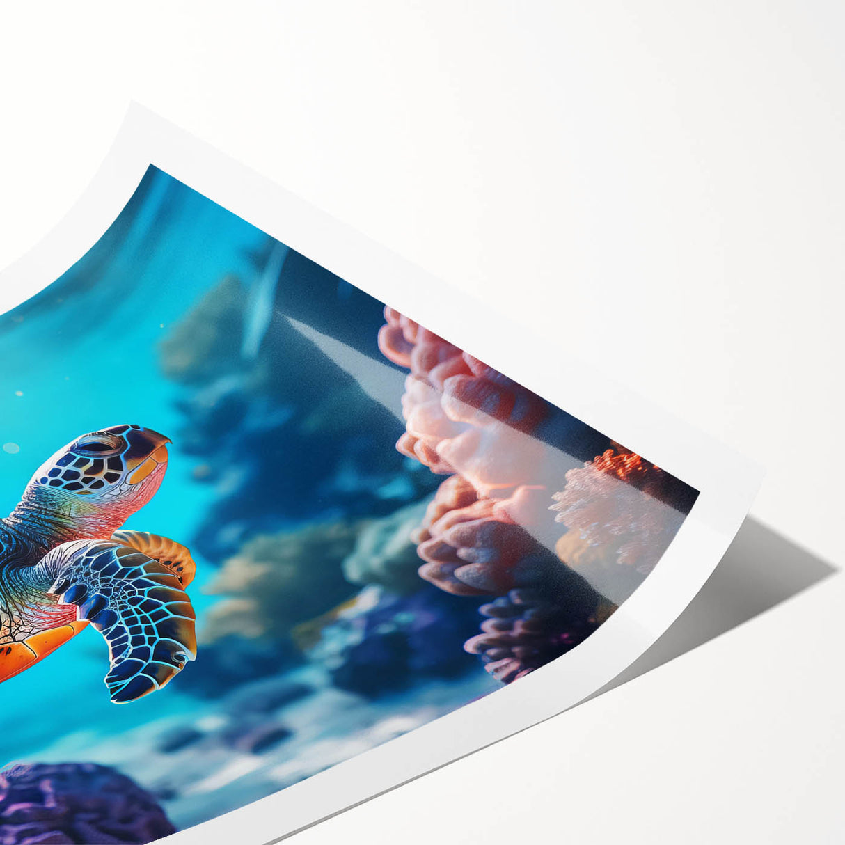 Extra large rolled print of line art flowers in soft pastel shades, ideal for large living room wall art.