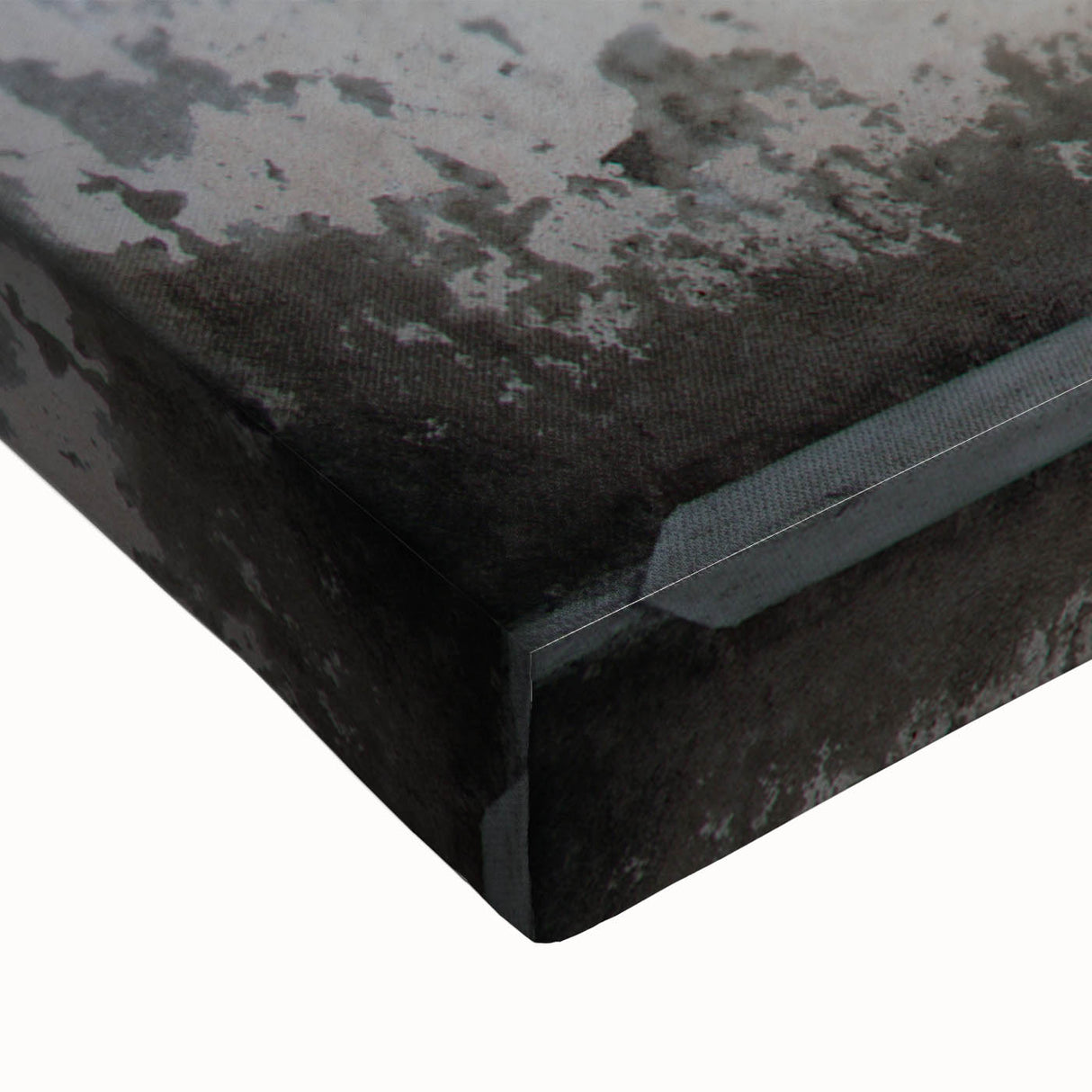 Black and white landscape art painting of a Malaysian scenery on stretched canvas, ideal for bedroom wall art.