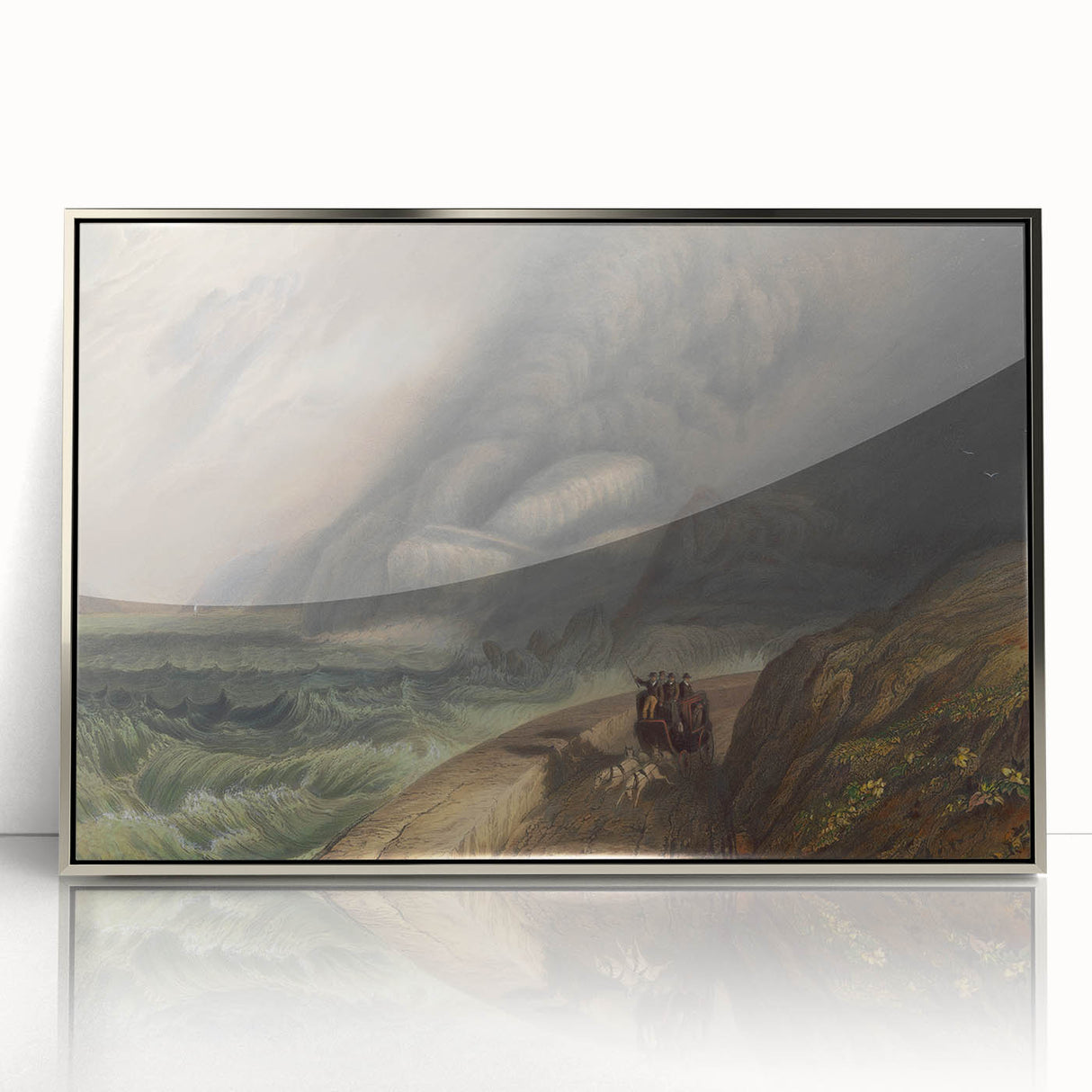 Classic Romantic Paintings - Penmaenmawr Stormy Landscape Canvas Art