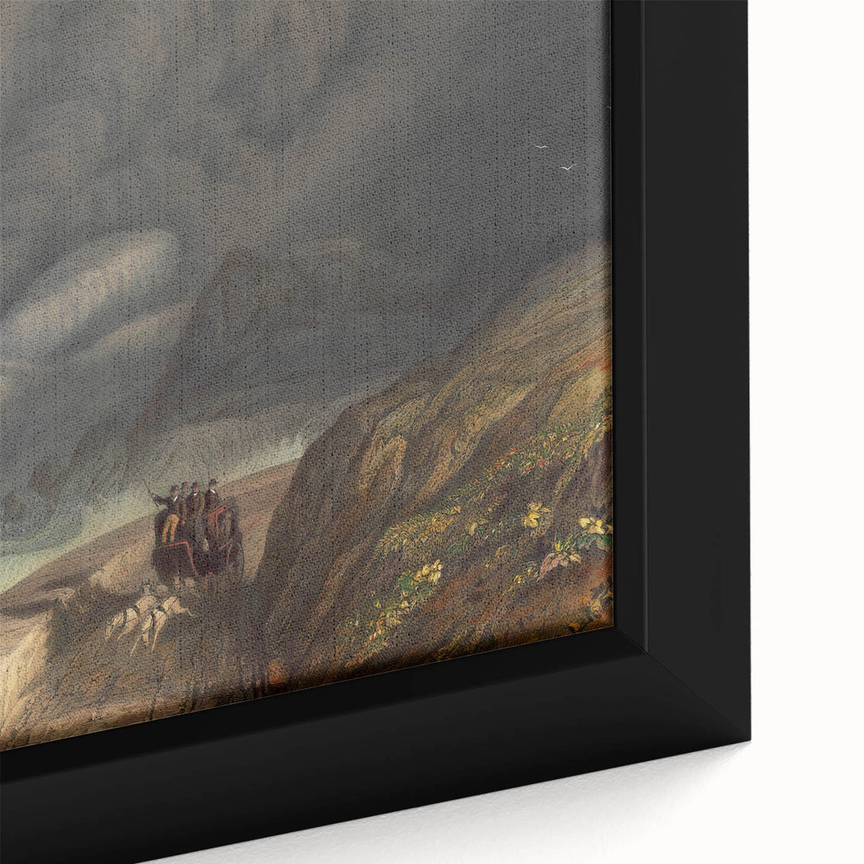 Classic Romantic Paintings - Penmaenmawr Stormy Landscape Canvas Art