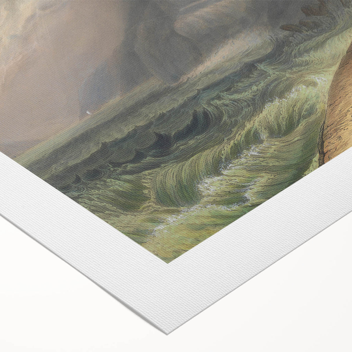 Classic Romantic Paintings - Penmaenmawr Stormy Landscape Canvas Art