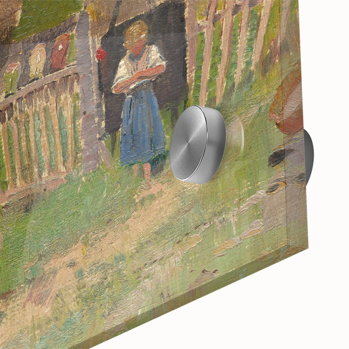 Romantic Art Prints: "Girl in a Farmyard" by László Mednyánszky