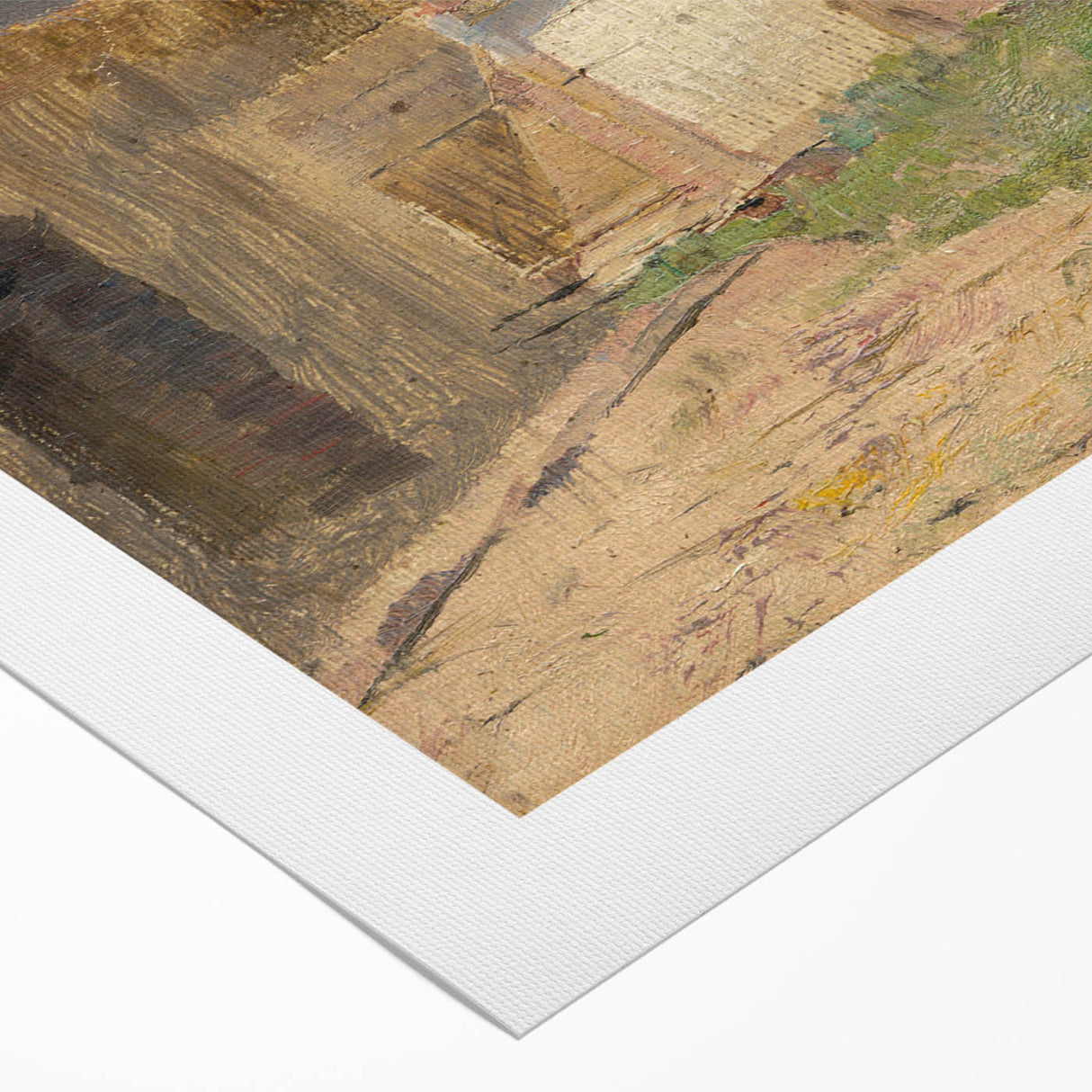 Romantic Art Prints: "Girl in a Farmyard" by László Mednyánszky