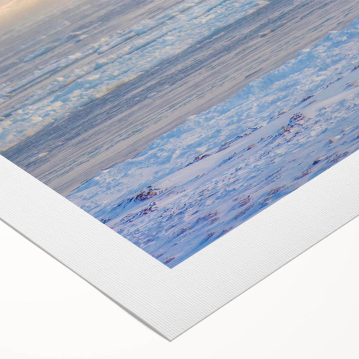 Art deco poster of Manitoba scenery in pastel shades on rolled canvas, suitable for dining room wall art.