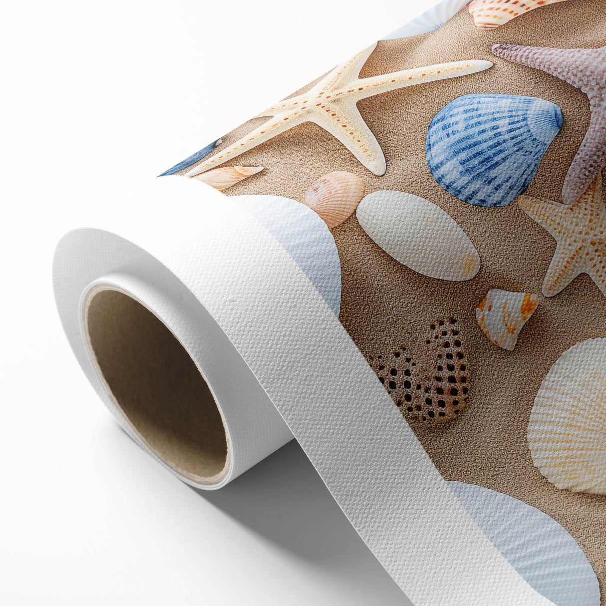 Art Deco poster of Cancun scenery in pastel shades on rolled canvas, ideal for nursery wall art.