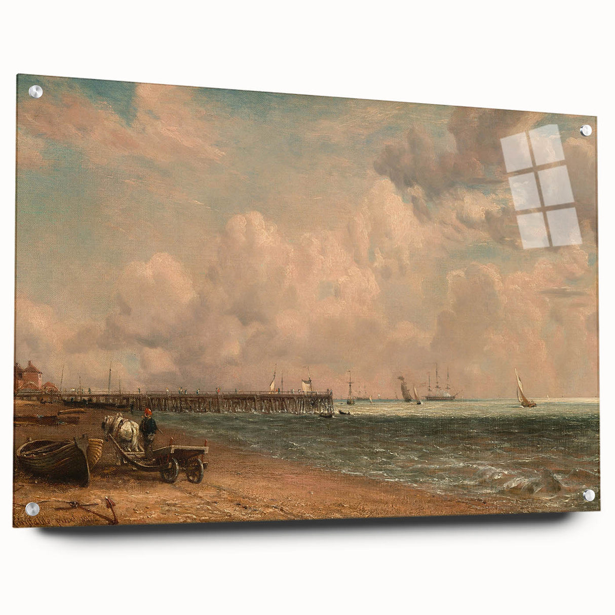 Romantic Era Art: "Yarmouth Jetty" (1822) by John Constable