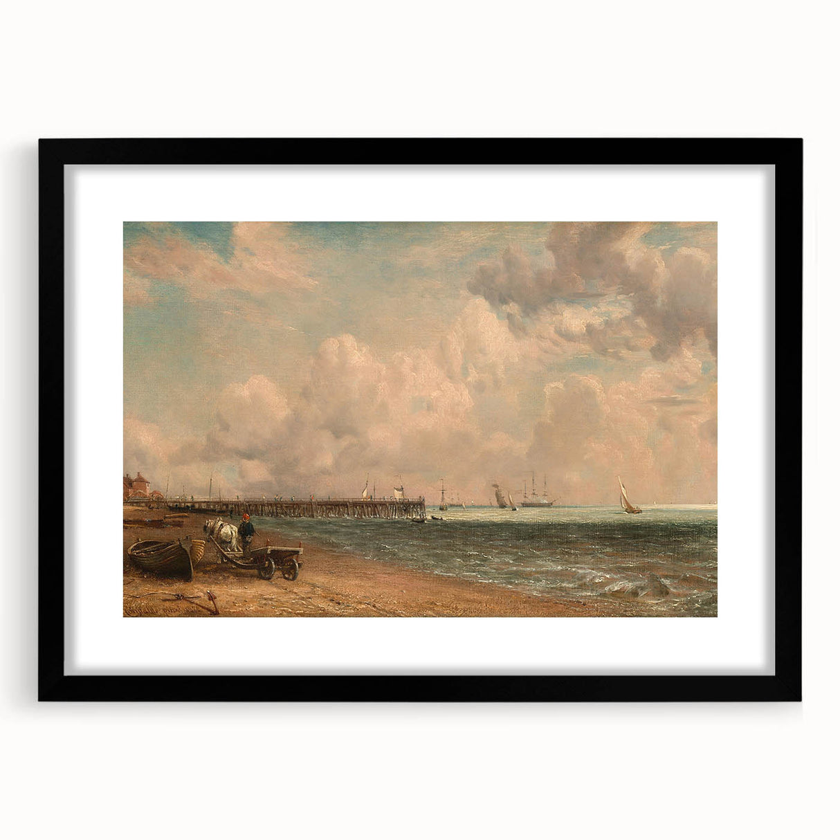 Romantic Era Art: "Yarmouth Jetty" (1822) by John Constable