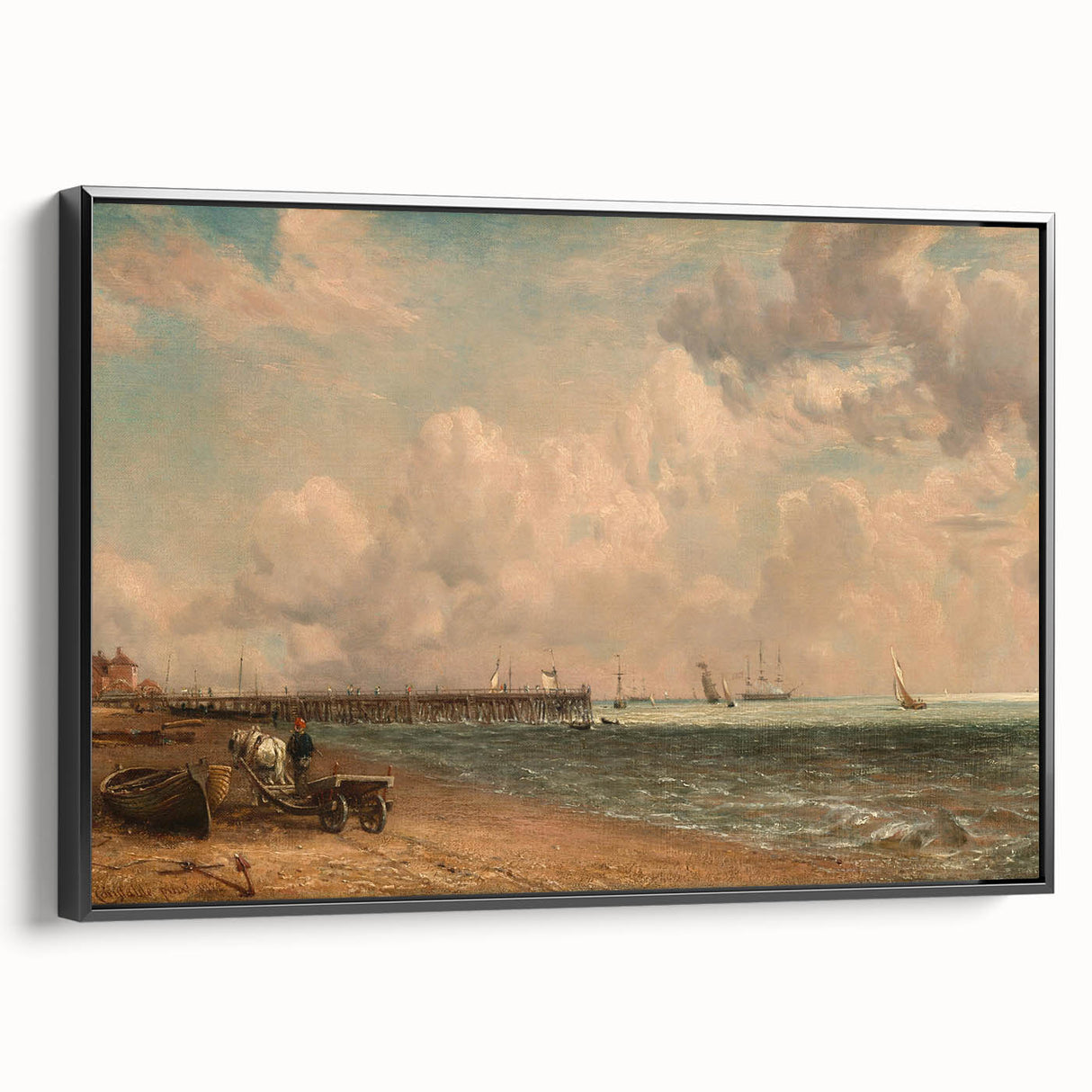 Romantic Era Art: "Yarmouth Jetty" (1822) by John Constable