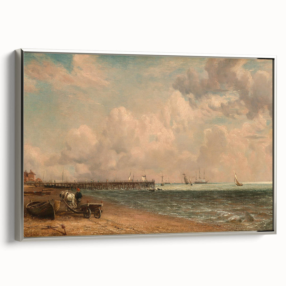 Romantic Era Art: "Yarmouth Jetty" (1822) by John Constable