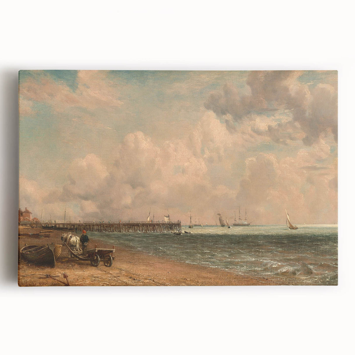 Romantic Era Art: "Yarmouth Jetty" (1822) by John Constable