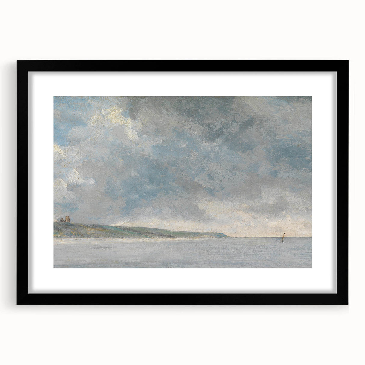 Romanticism Art Coastal Scene with Cliffs - Historical Romantic Canvas