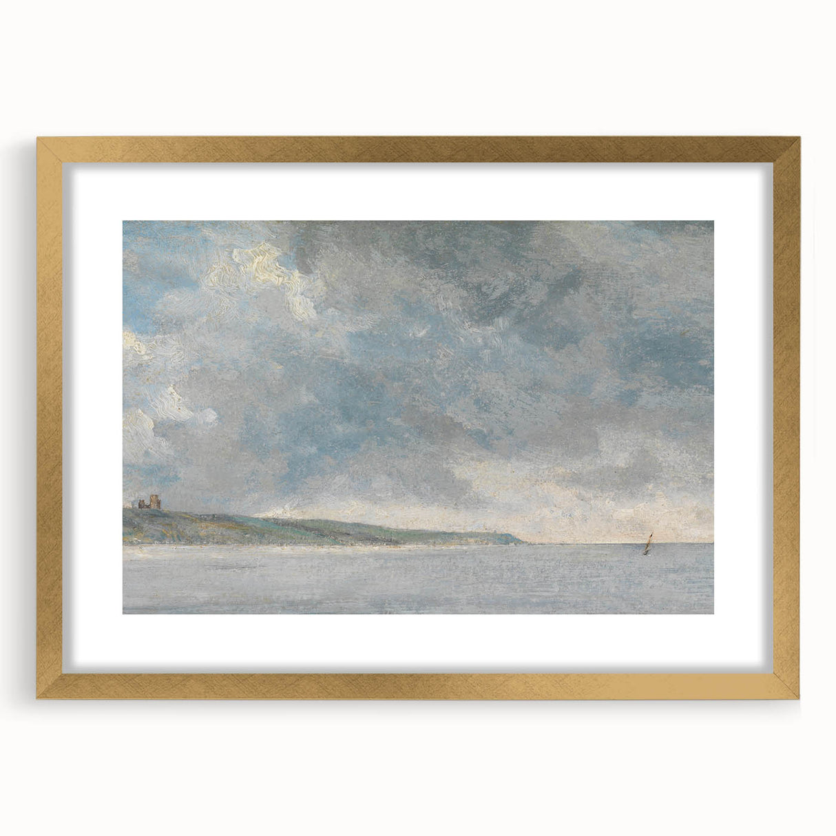 Romanticism Art Coastal Scene with Cliffs - Historical Romantic Canvas