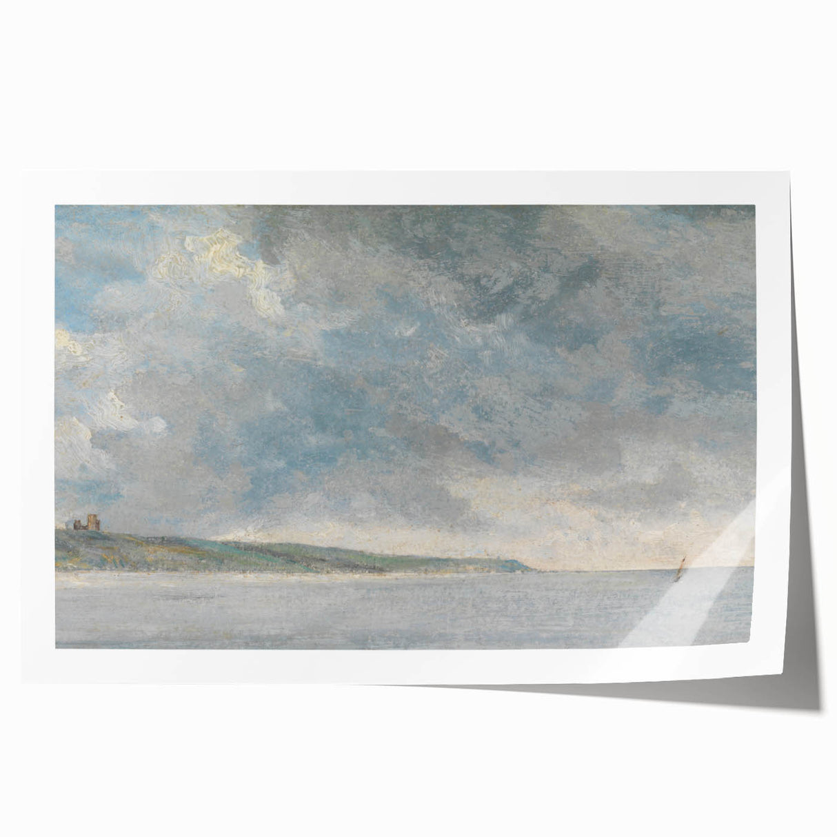 Romanticism Art Coastal Scene with Cliffs - Historical Romantic Canvas