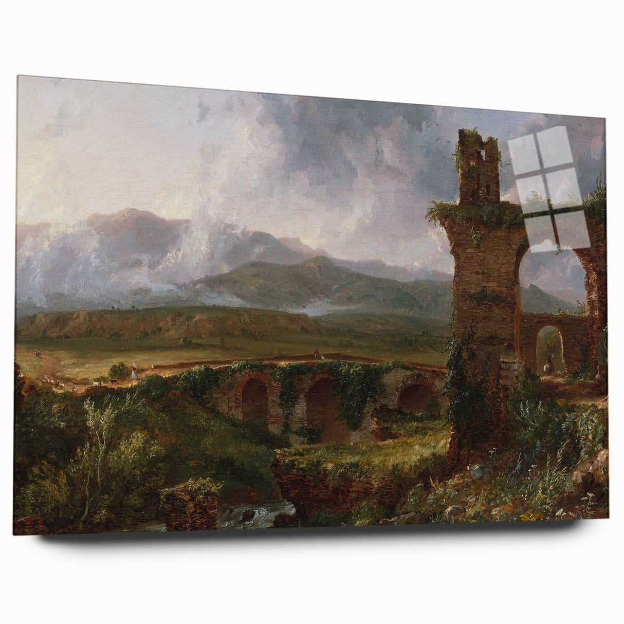 Romanticism Art - A View Near Tivoli Morning - Classic Romantic Canvas