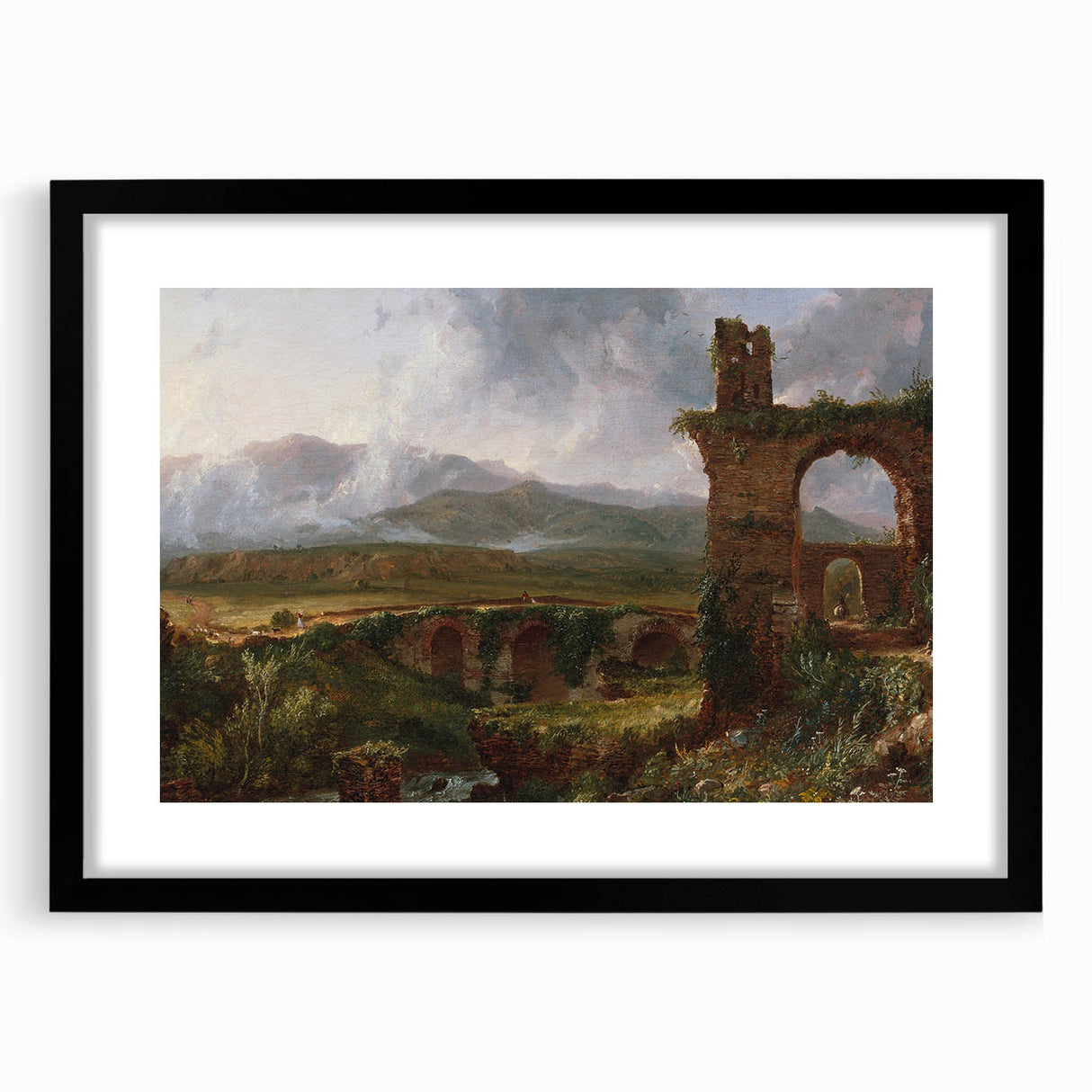 Romanticism Art - A View Near Tivoli Morning - Classic Romantic Canvas