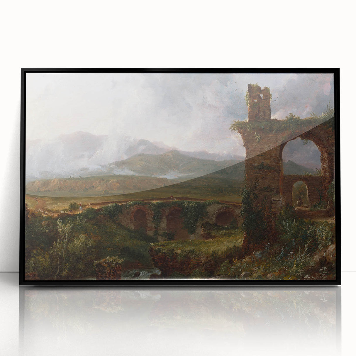 Romanticism Art - A View Near Tivoli Morning - Classic Romantic Canvas