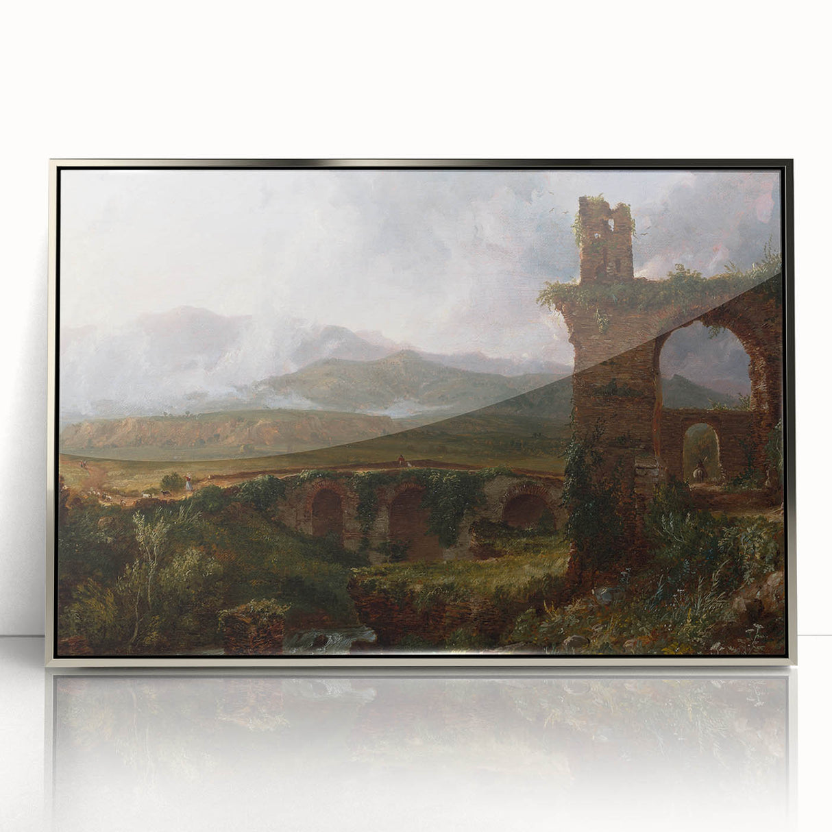 Romanticism Art - A View Near Tivoli Morning - Classic Romantic Canvas