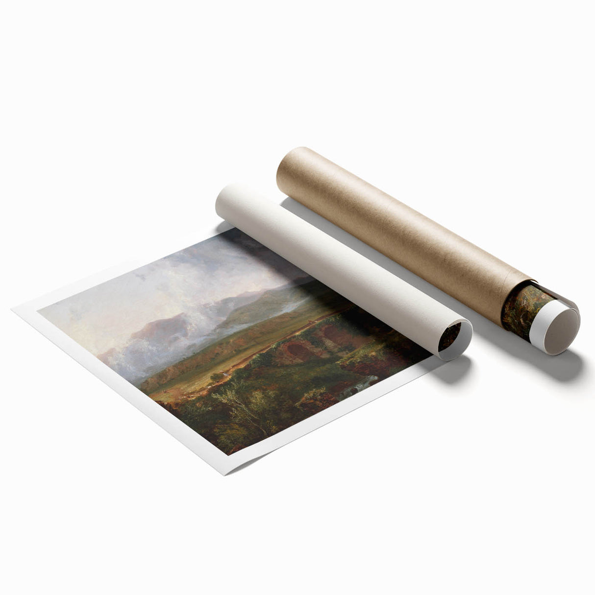 Romanticism Art - A View Near Tivoli Morning - Classic Romantic Canvas