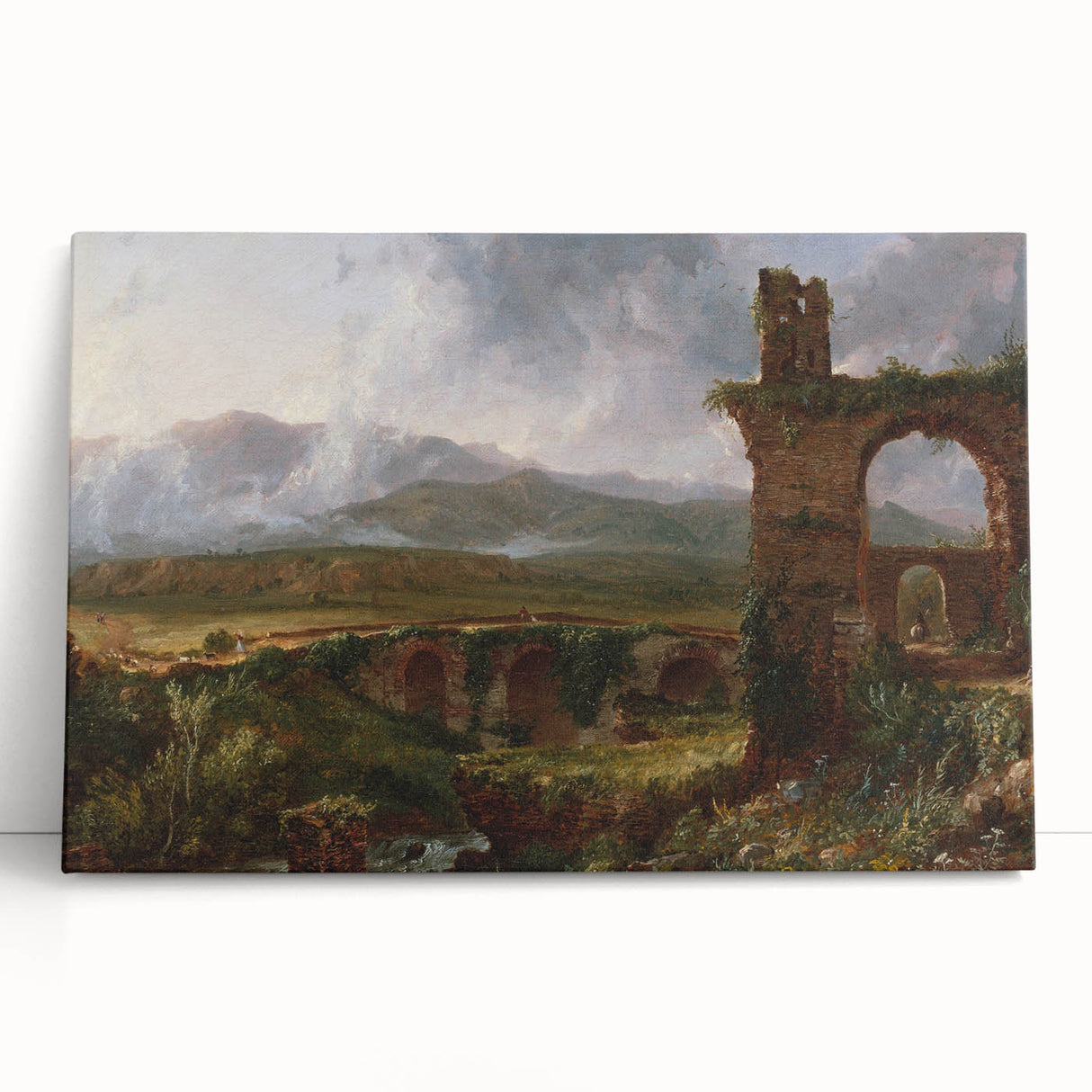 Romanticism Art - A View Near Tivoli Morning - Classic Romantic Canvas