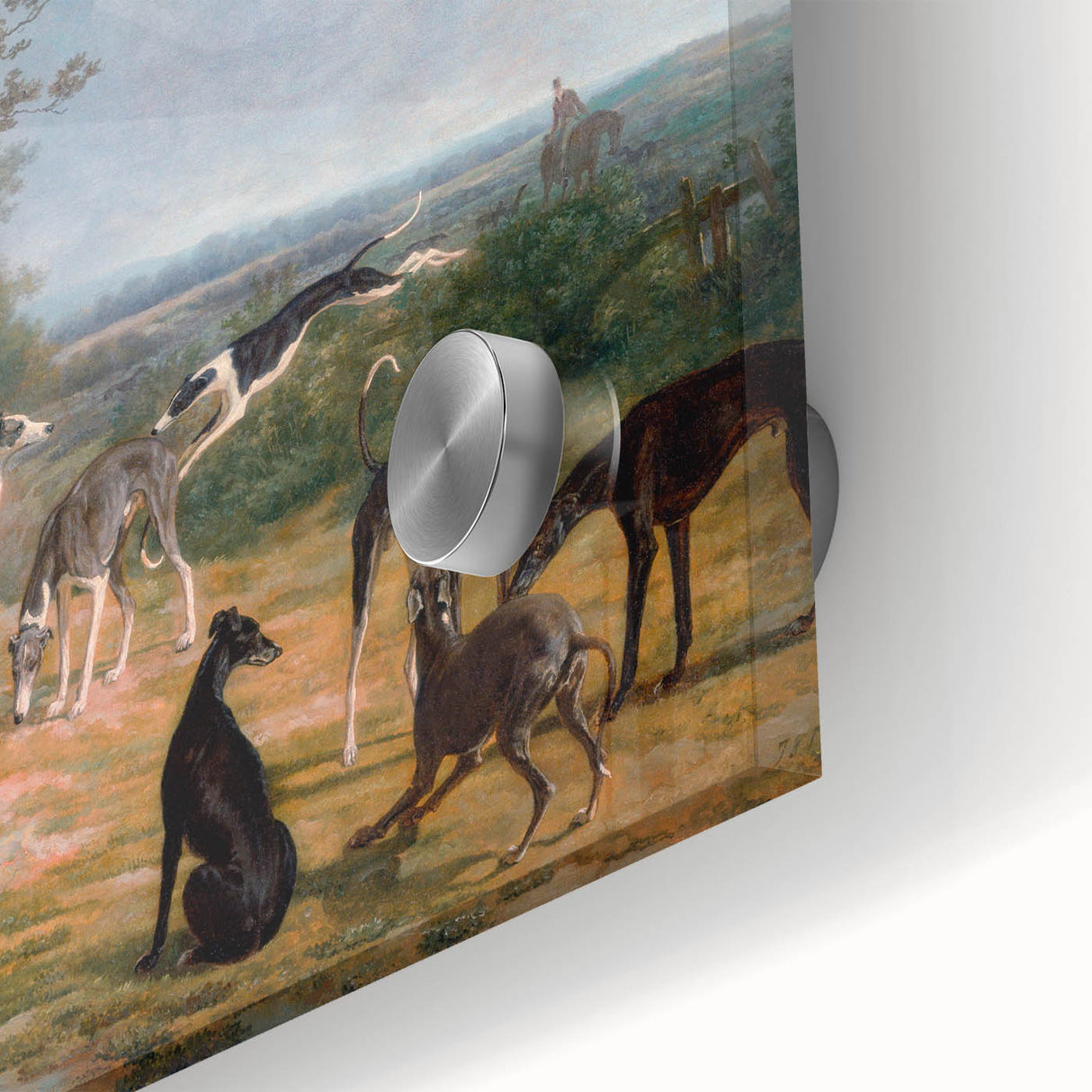 Romanticism Art - Nine Greyhounds Landscape - Classic Romantic Print