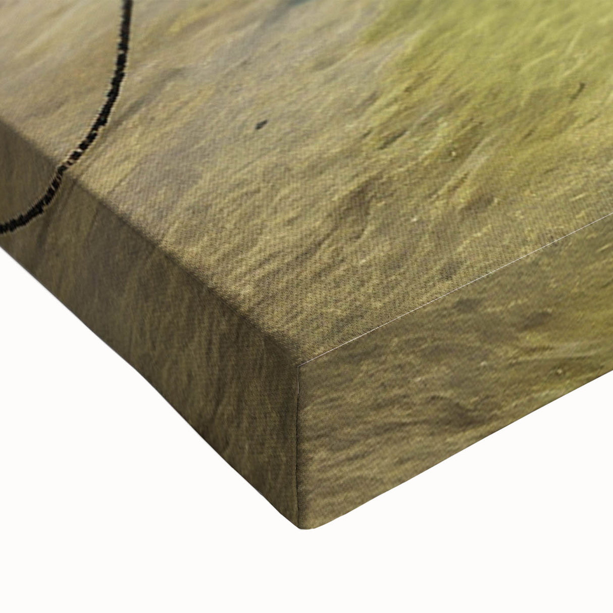 Large art depicting a black and white landscape of Mauritius on stretched canvas, suitable for bedroom wall decor.