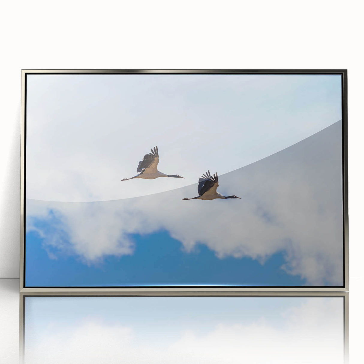 Mid-century modernist art depicting a serene Bhutanese landscape in muted earth tones on a framed acrylic panel.