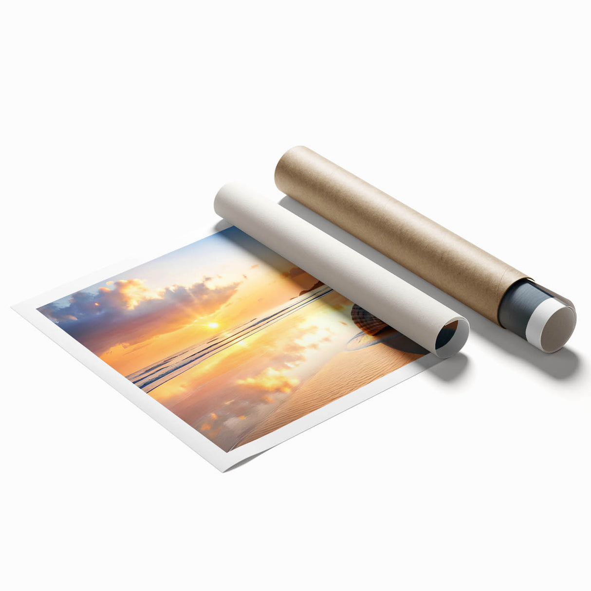 Extra large rolled print of Cancun scenery with vibrant floral art, ideal for classy bathroom or large living room decor.