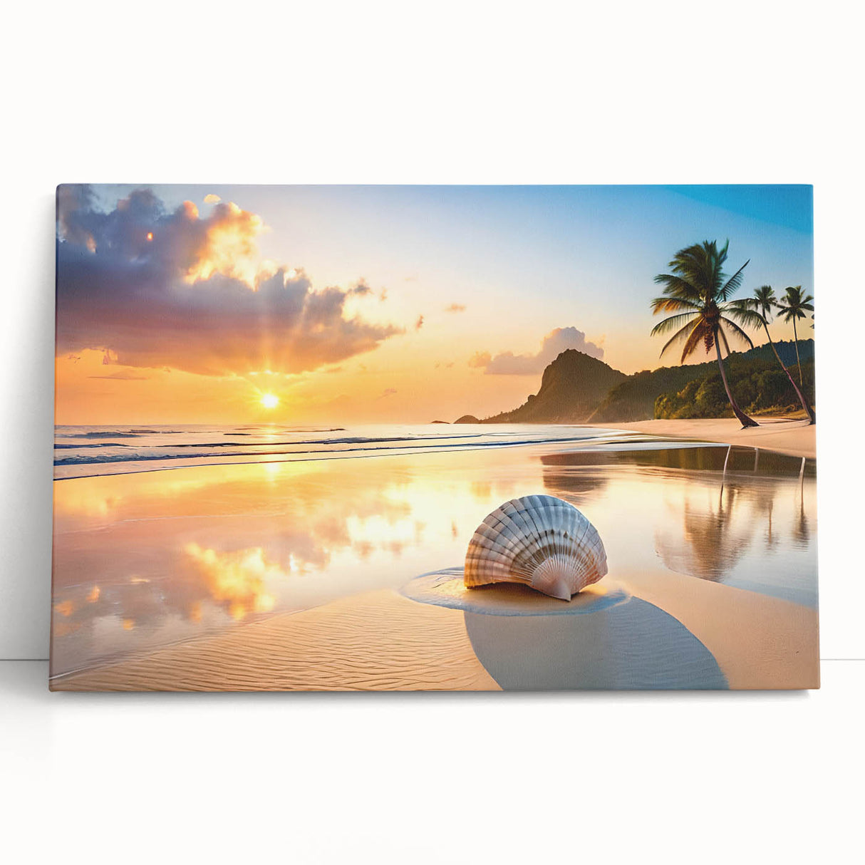 Black and white stretched canvas of Cancun scenery, ideal for kitchen wall art or bedroom ambiance.