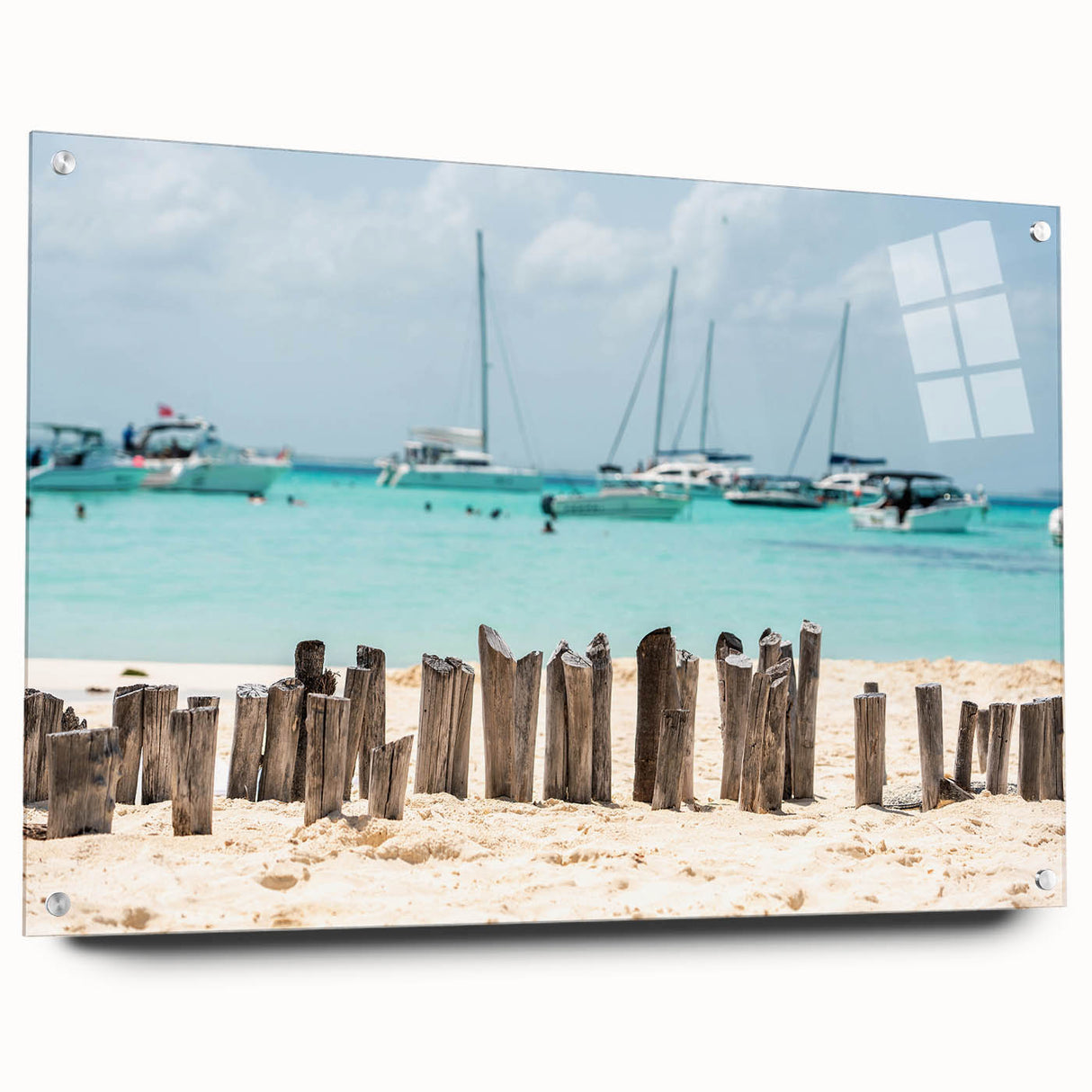 Acrylic print of a vibrant Quintana Roo scenery, ideal for bedroom or dining room decor.