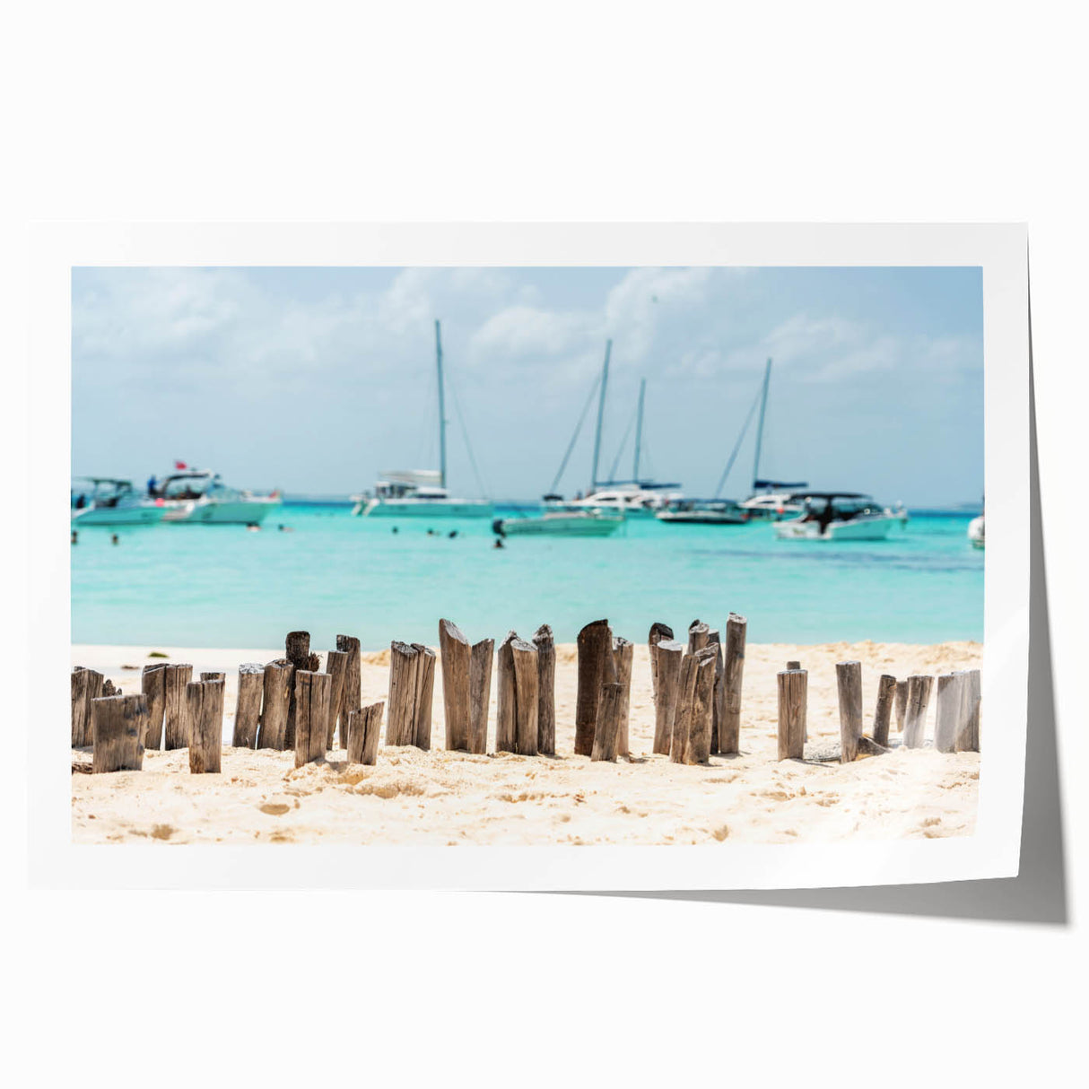 Extra large rolled print of Quintana Roo scenery featuring vibrant floral elements, ideal for dining room wall art.