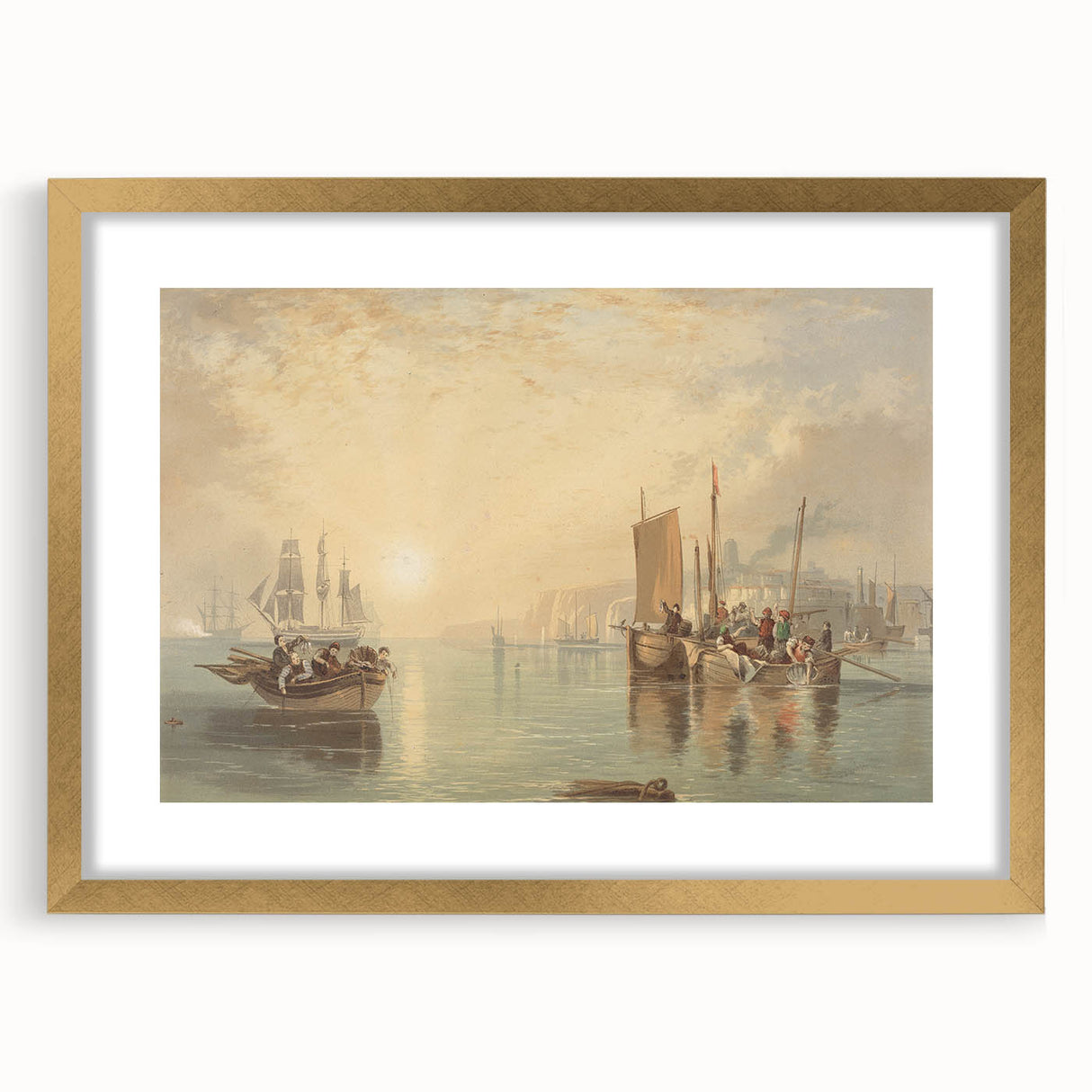 Romanticism Art - Sunrise at Margate - Classic Coastal Romantic Print