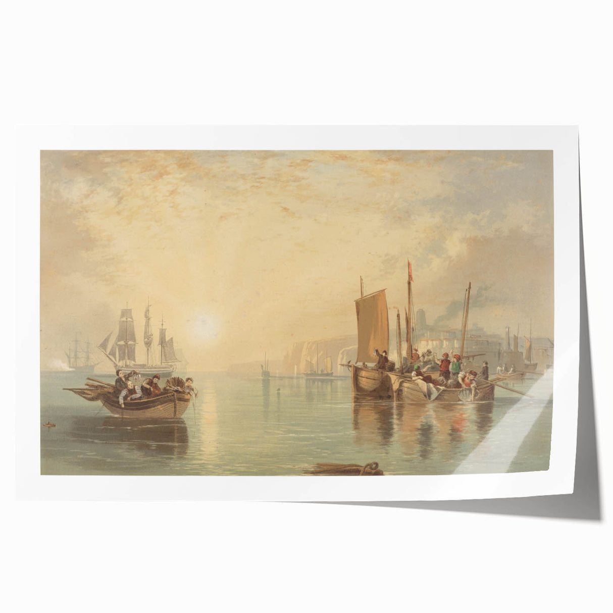 Romanticism Art - Sunrise at Margate - Classic Coastal Romantic Print