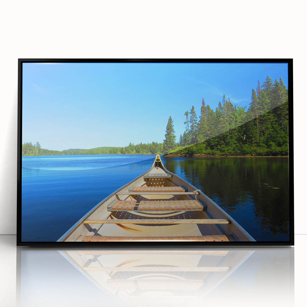 Large abstract wall art of Quebec scenery in muted earth tones on a framed acrylic, ideal for modern art wall decor.