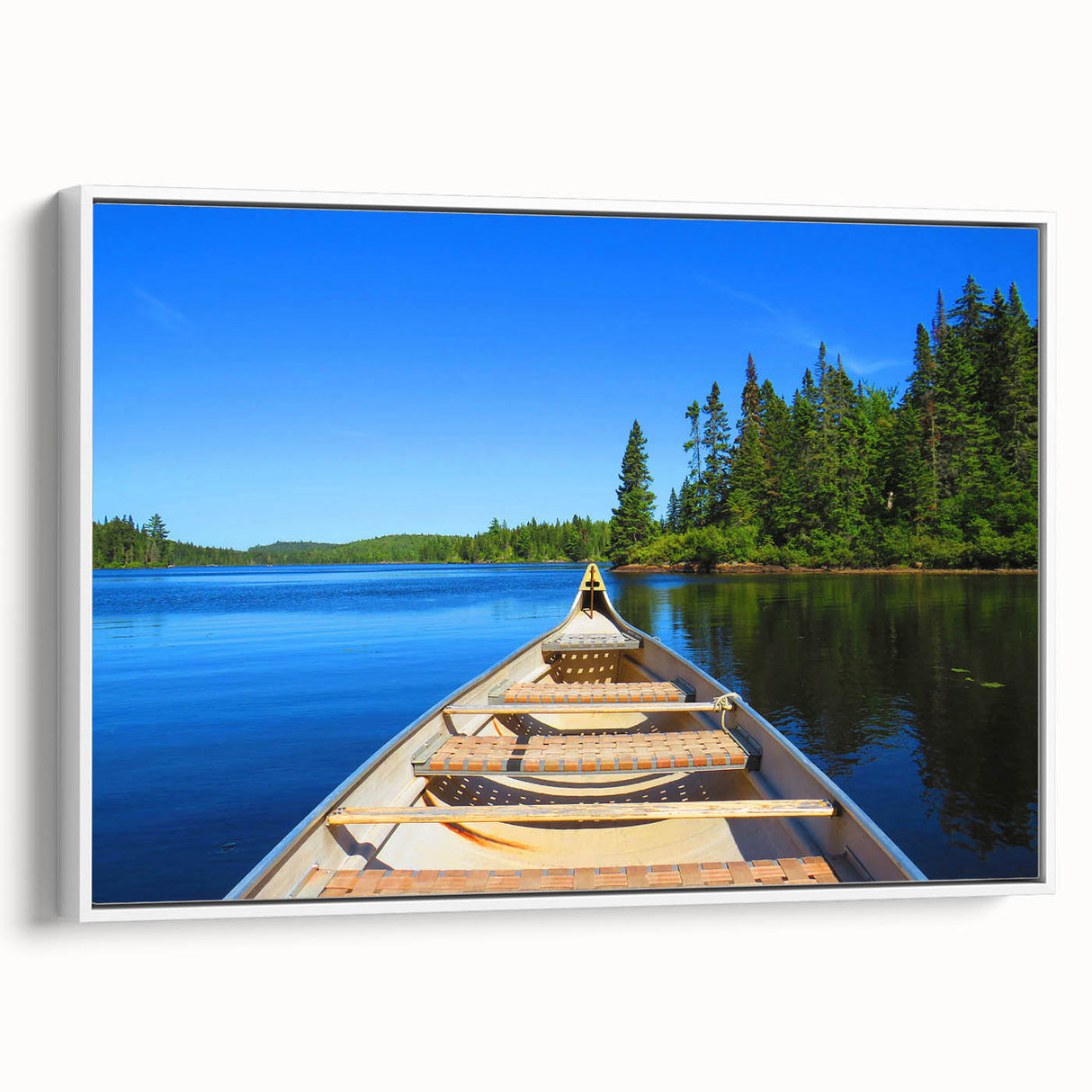 Vintage poster art of Quebec scenery on framed canvas, featuring colorful art in extra large size, ideal for living room.