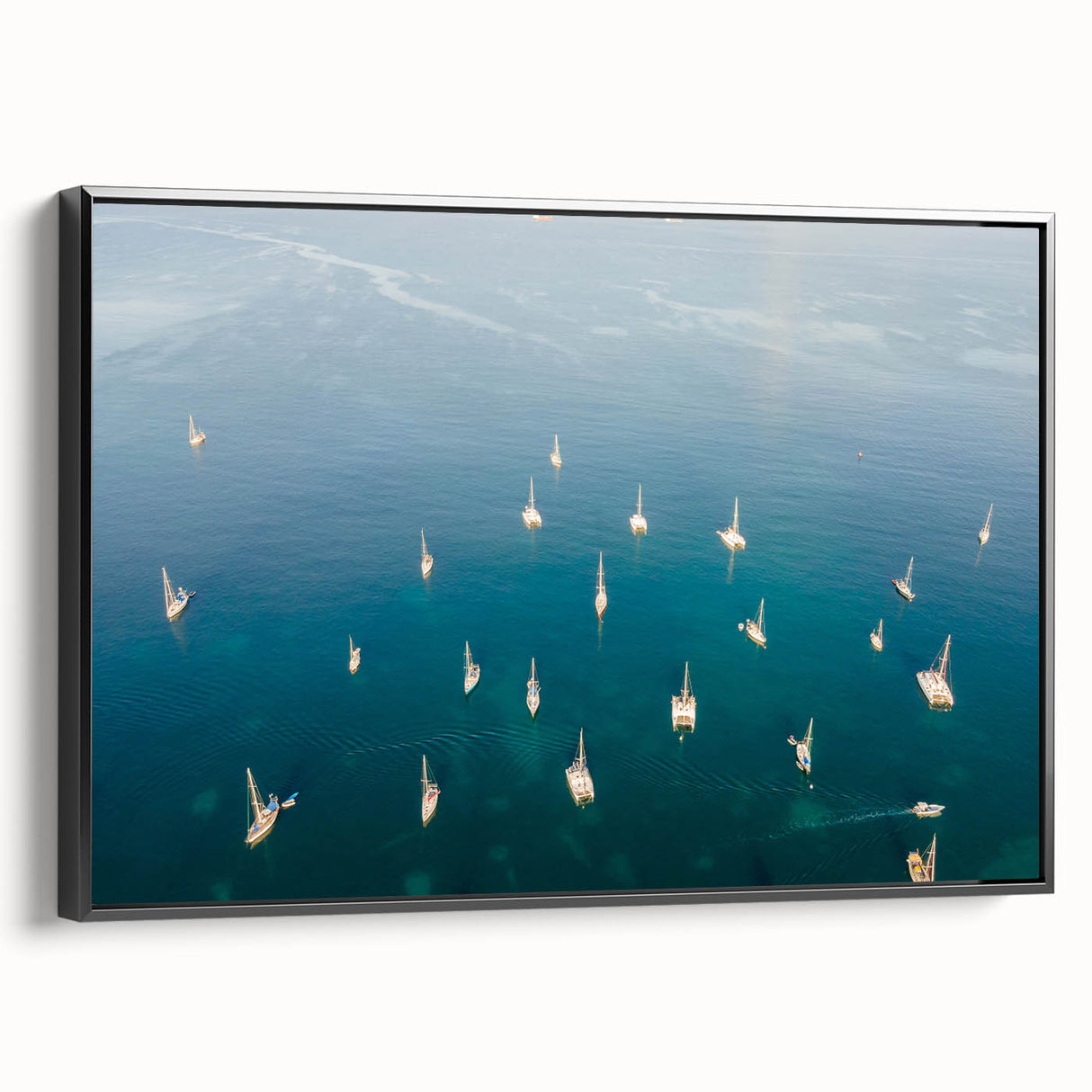 Black and white framed canvas of a vintage Martinique landscape, ideal for bedroom wall art.