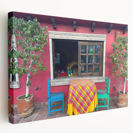 Large art depicting the Cabo San Lucas scenery on stretched canvas, featuring vibrant ocean and sky tones.