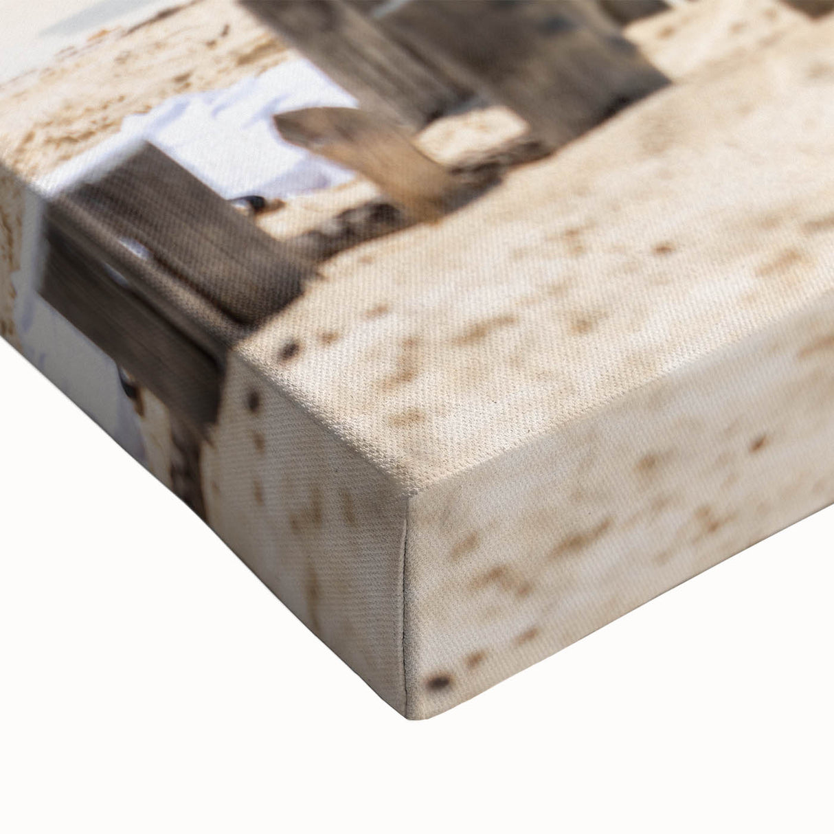 Black and white landscape art painting of Quintana Roo on stretched canvas, ideal for bedroom wall decor.