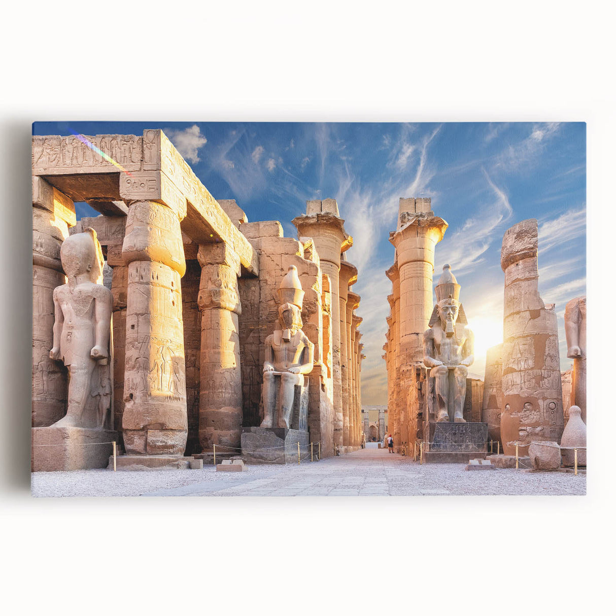 Black and white stretched canvas of African scenery, ideal for kitchen wall art.